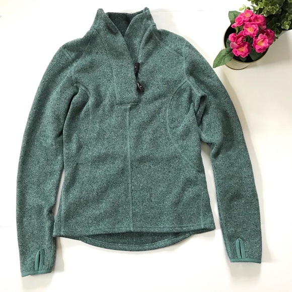 The North Face Sweaters - The North Face Green Toggle Sweater Fleece S A3